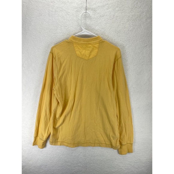 Eddie‎ Bauer Men's Sweater Henley Long Sleeve Size Medium Yellow Cotton - Picture 6 of 6